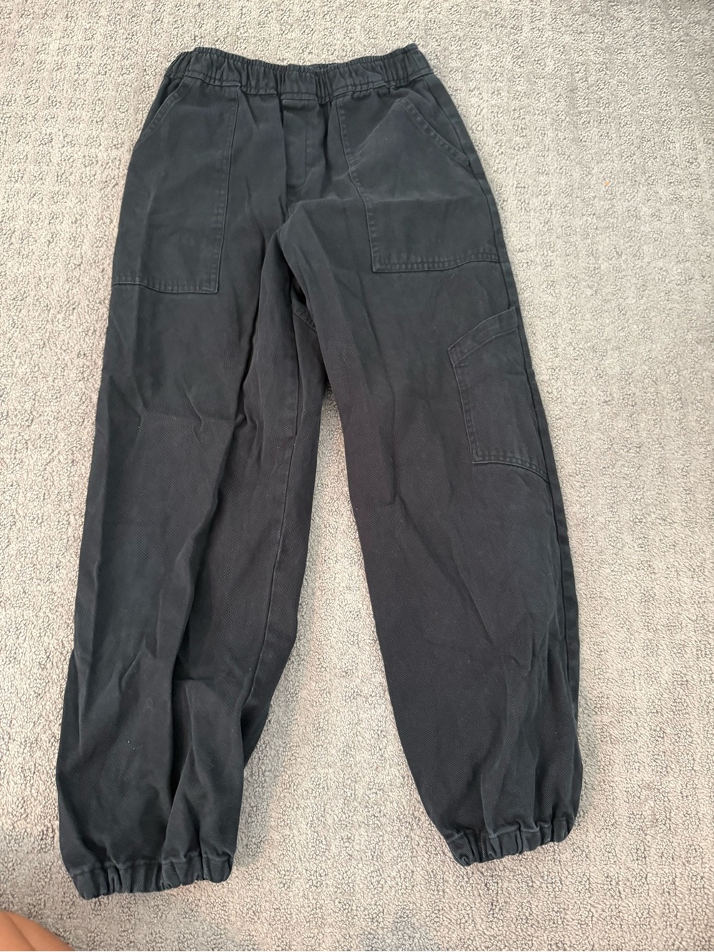 Zara Black Elastic-Waist Joggers for Kids